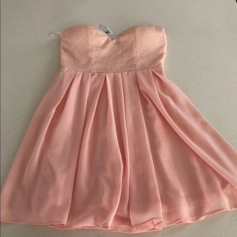Pink sequined Windsor dress